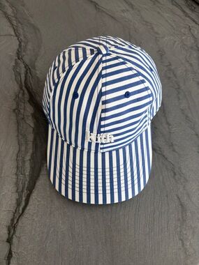 Kith Navy & White Striped Cap
